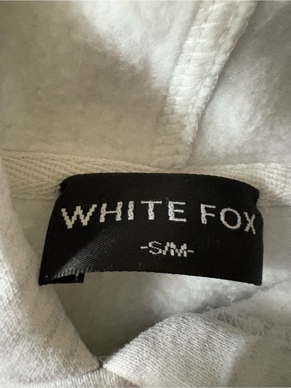 White Fox Boutique Light Gray Hoodie with Pink Butterfly Accent - Picture 3 of 5